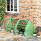 Portable Mini Greenhouse, Outdoor Garden with Large Zipper Doors and Water/UV PE Cover, 6 x 3 x 3, Green — product image 3