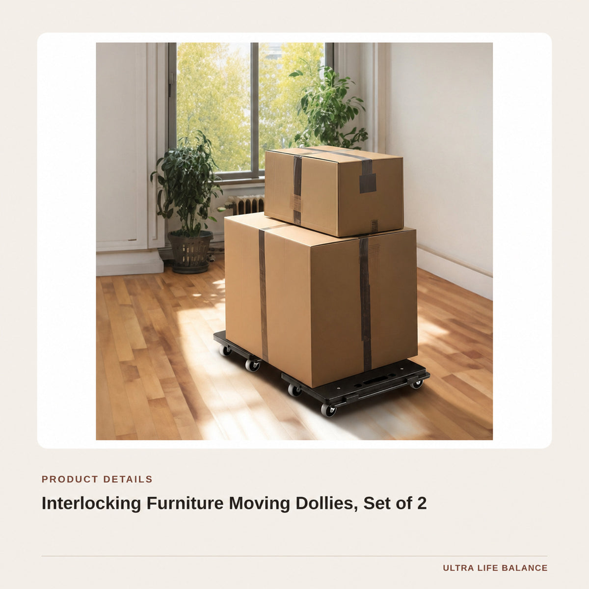 Interlocking Furniture Moving Dollies, Set of 2 product detail