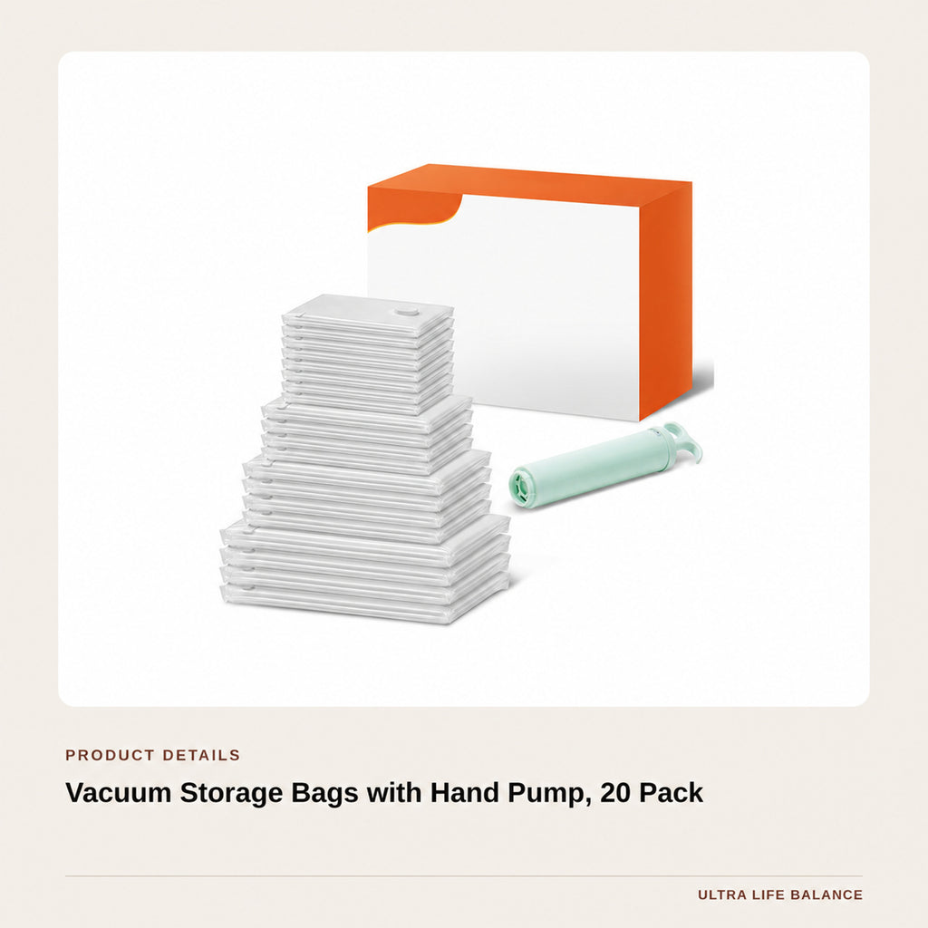 Vacuum Storage Bags with Hand Pump, 20 Pack product detail