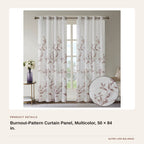 Burnout-Pattern Curtain Panel, Multicolor, 50 × 84 in. product detail