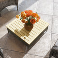 Outdoor Side Table with PE Rattan — Patio End Table with Natural Fir Wood Top — product image 3