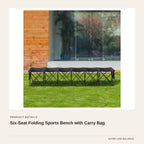 Six-Seat Folding Sports Bench with Carry Bag product detail