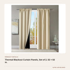 Thermal Blackout Curtain Panels, Set of 2, 52 × 63 in. product detail