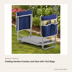 Folding Garden Kneeler and Seat with Tool Bags product detail