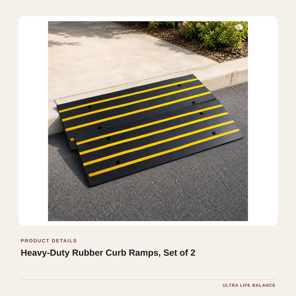Heavy-Duty Rubber Curb Ramps, Set of 2 product detail