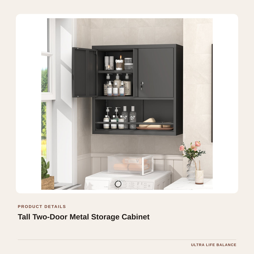 Tall Two-Door Metal Storage Cabinet product detail
