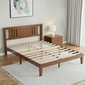 Solid Wooden Bed Frame With Headboard, Sturdy Wooden Crossbars For Support, Heavy Pine Bedroom Bed Frame — product image 1