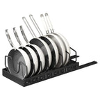 Pull Out Pots and Pans Organizer Under Cabinet with 8 Adjustable Dividers Rustproof — product image 1