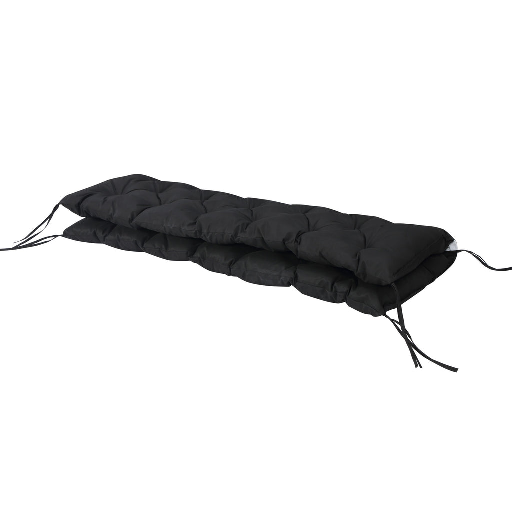 59" x 38" Tufted Bench Cushion for Outdoor Furniture, 3-Seater Replacement for Swing Chair, Patio Sofa/Couch, Black — product image 3