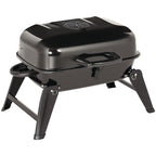 14" Portable Grill, Small Charcoal Grill for Outdoor Cooking, BBQ, Camping, Enamel Coated, Folding Legs, Black — product image 1