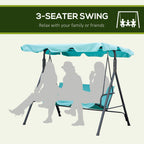 3-Seat Outdoor Patio Swing Chair with Removable Cushion — product image 3