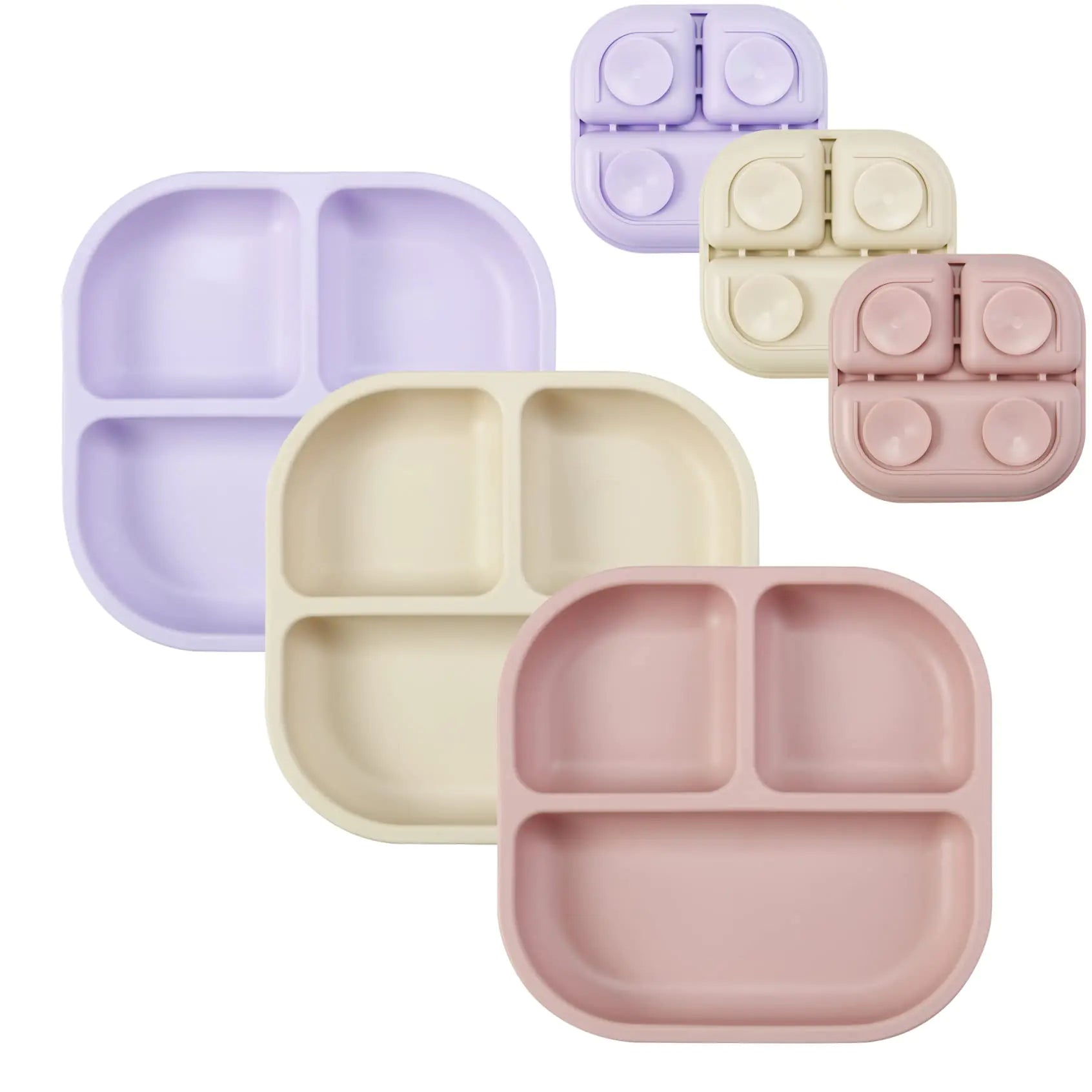 PandaEar Toddler Suction Plate Set of 3