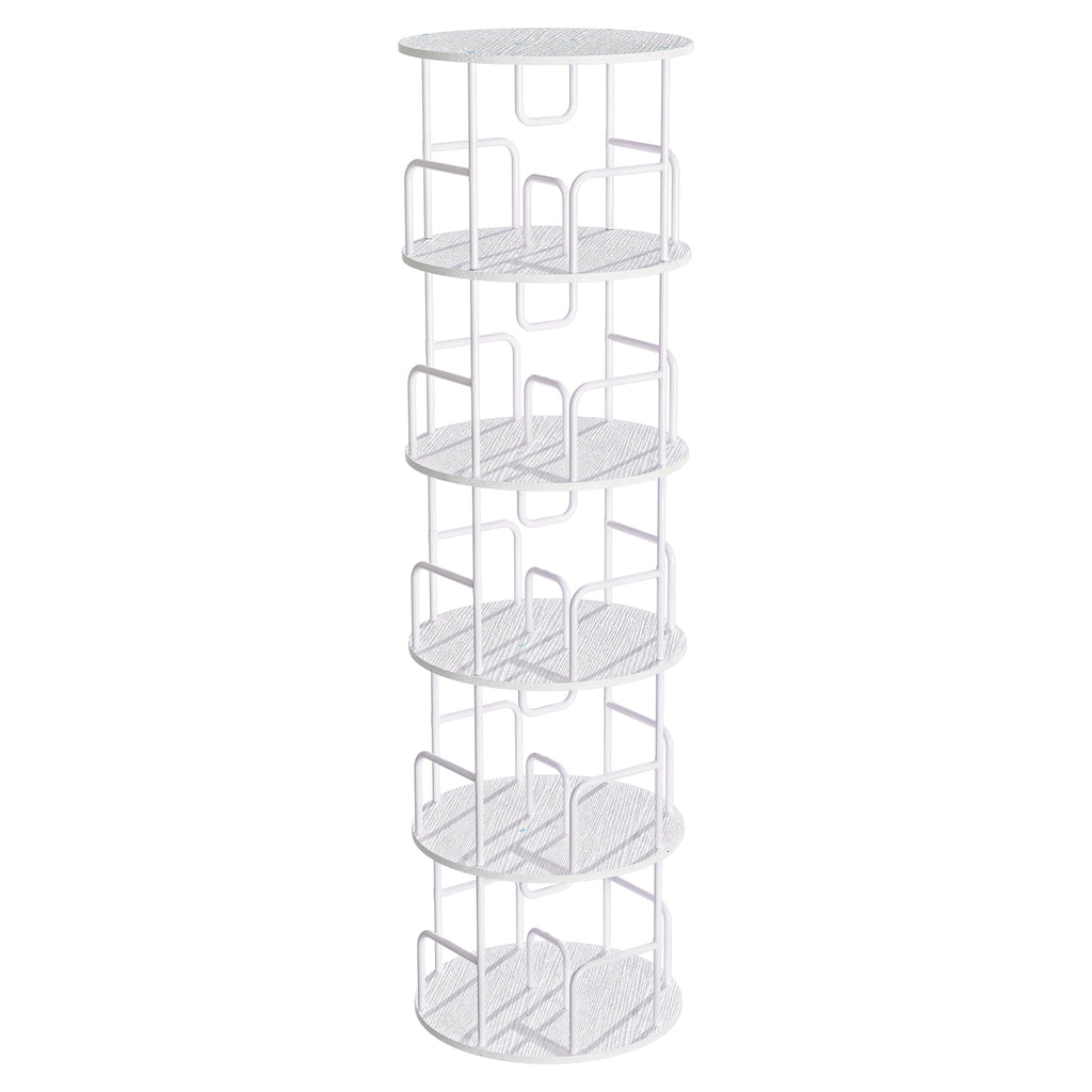 Rotating Bookshelf Tower 5 Tier Spinning Bookcase Revolving 360 Book Shelf Narrow — product image 2