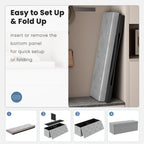 43-inch Foldable Storage Bench, Made Of PVC, With A Load Capacity Of 660 Pounds — product image 3