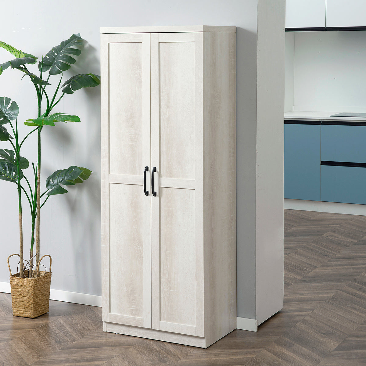 63" 2-Door Kitchen Pantry — Antique White — product image 2
