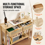 Rattan Console Table with 2 Storage Drawers — product image 2