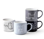 Divitis Stackable Kitten Mugs 18oz - Set of 4