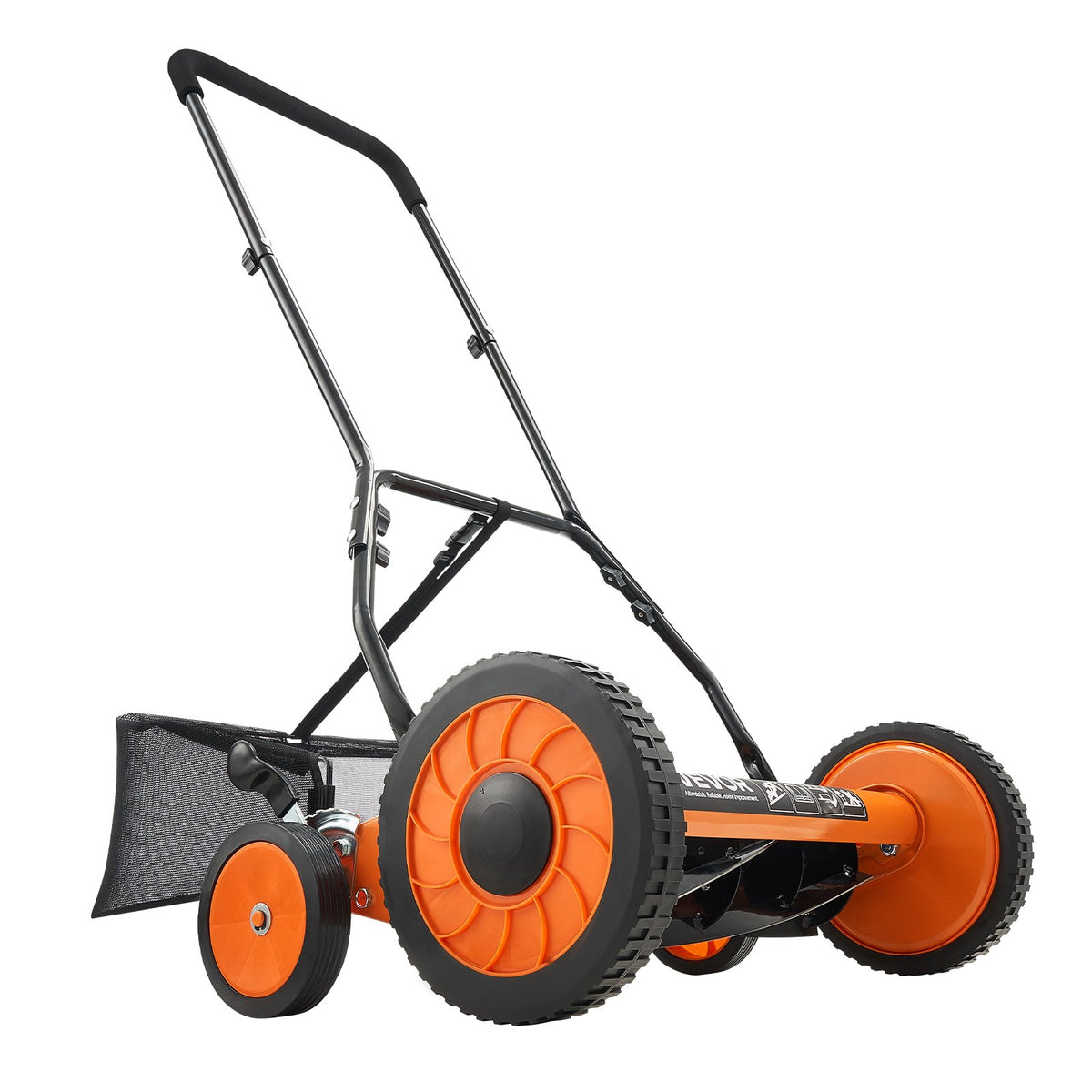 Manual Push Reel Lawn Mower 5-Blade Adjustable Height Grass Catcher 4 Wheels — product image 2