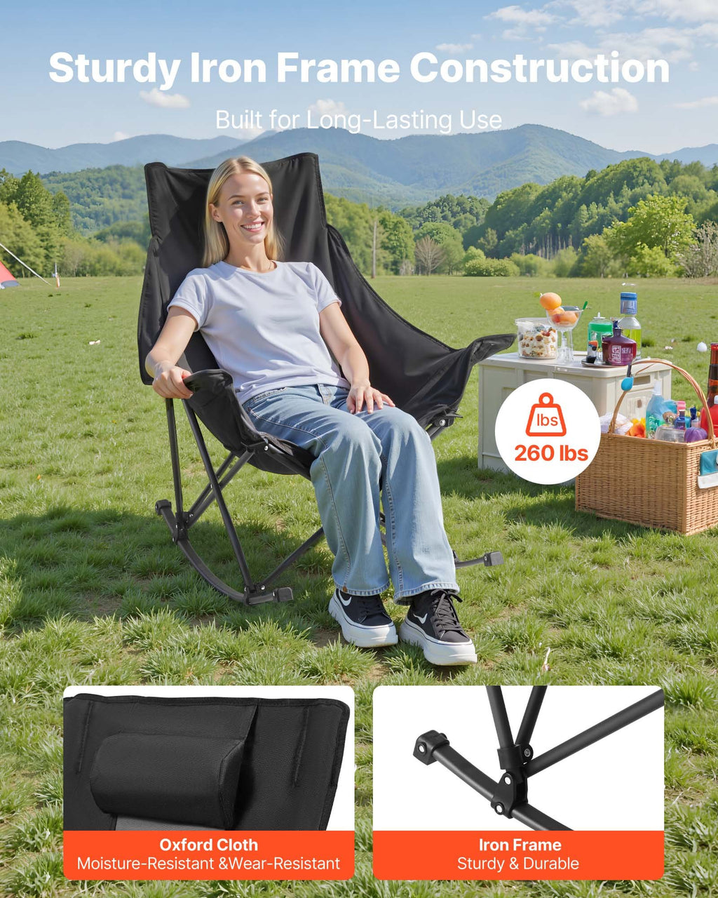 Rocking Camping Chair — Portable Folding Rocker — product image 2