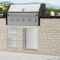 BBQ Access Door, 17W X 24H Inch Single Outdoor Kitchen Door, Stainless Steel Flush Mount Door, Wall Vertical Door With Recessed Handle, For BBQ Island, Grilling Station, Outside Cabinet — product image 1