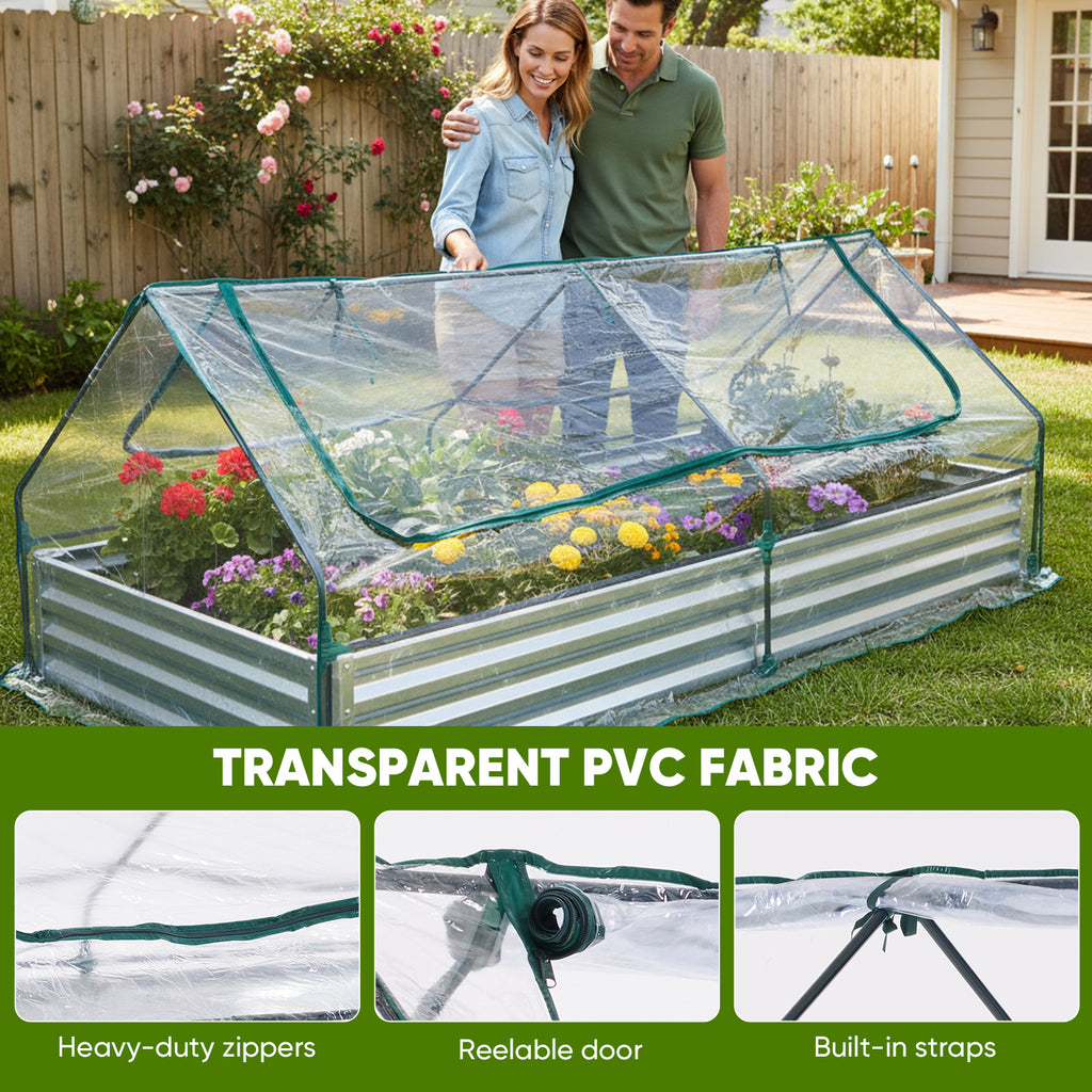 Greenhouse, With 2 Zipper Doors And Waterproof UV Protection, Suitable For Flowers, Vegetables And Herbs, Transparent — product image 3