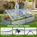 Greenhouse, With 2 Zipper Doors And Waterproof UV Protection, Suitable For Flowers, Vegetables And Herbs, Transparent — product image 3