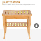 Long Bamboo Shower Bench Seat — product image 2