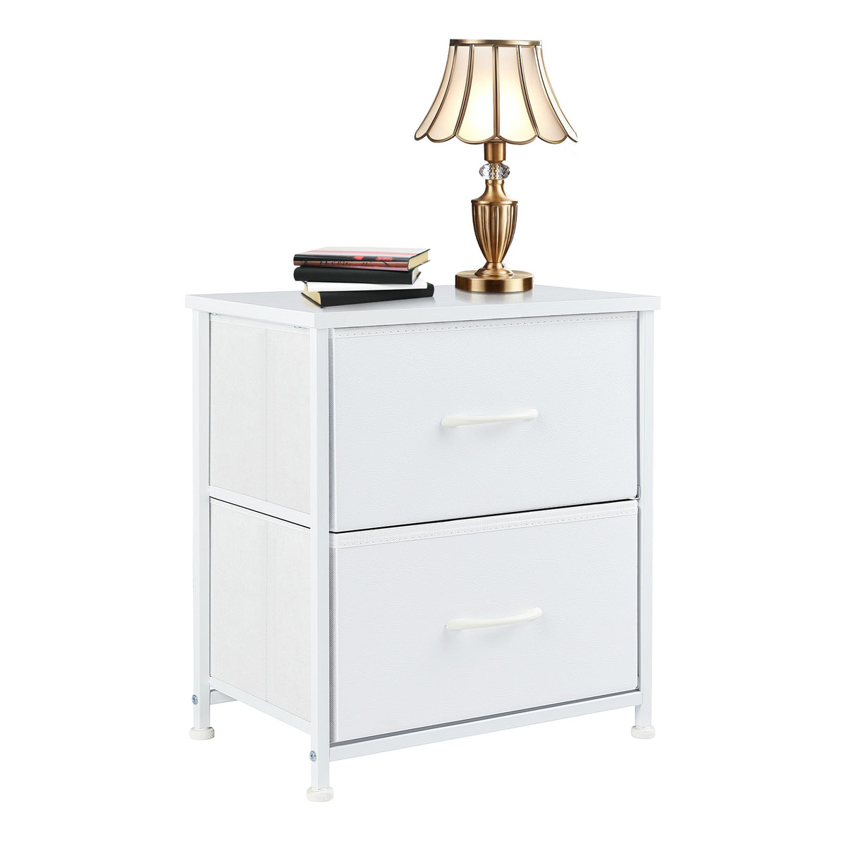 Black four-drawer fabric dresser — view 3