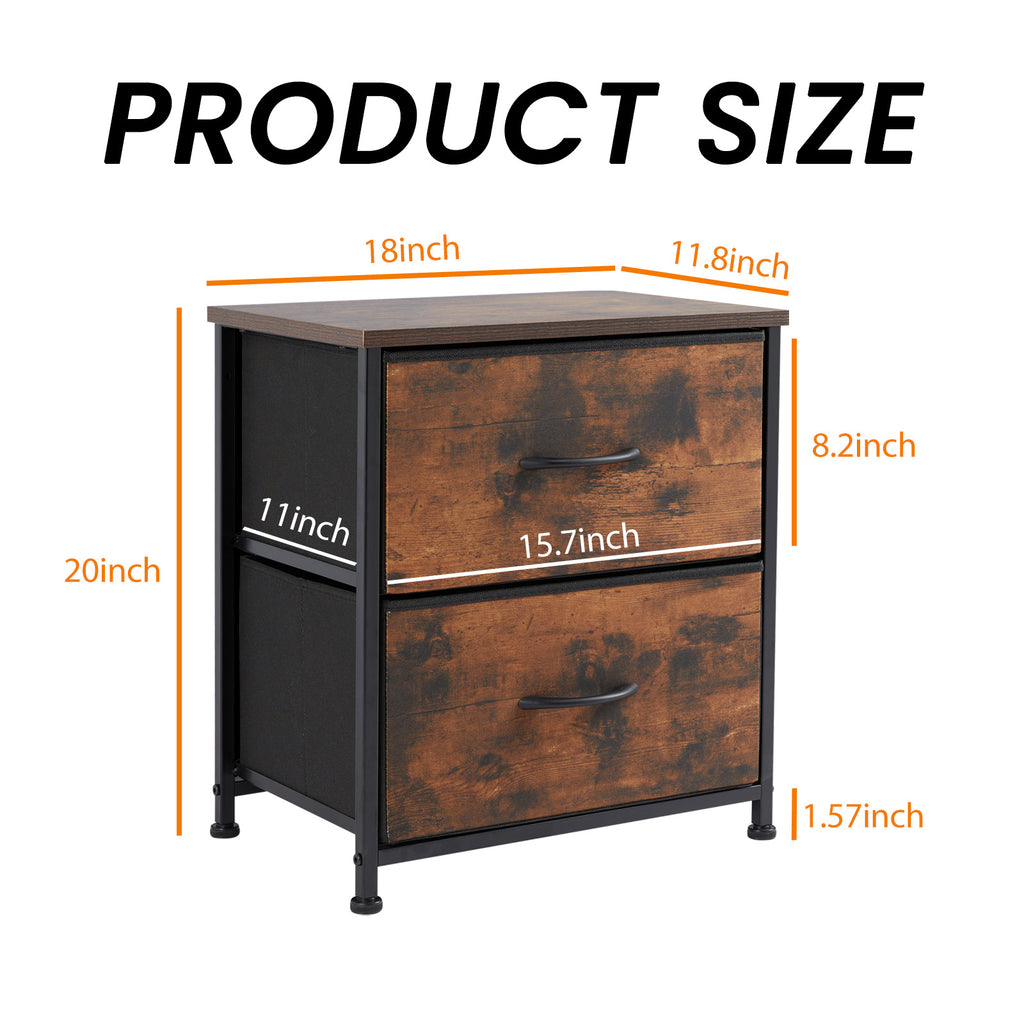 Black four-drawer fabric dresser — view 2