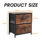 Black four-drawer fabric dresser — view 2