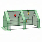 Portable Mini Greenhouse, Outdoor Garden with Large Zipper Doors and Water/UV PE Cover, 6 x 3 x 3, Green — product image 1