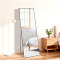 Black rectangular full-length mirror