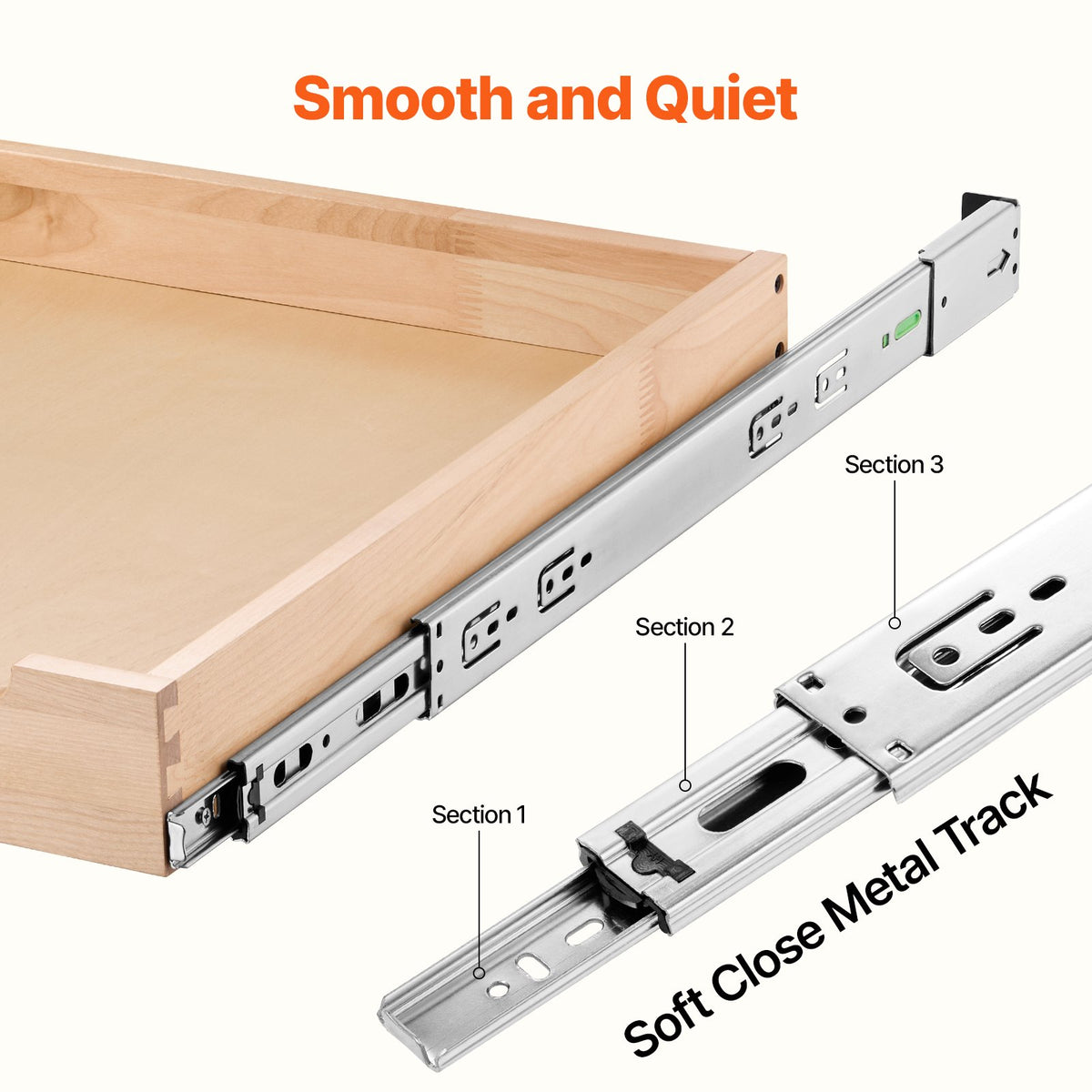 Pull Out Cabinet Organizer Soft Close Slide Out Shelf Wood Drawer 20'W X 21'D — product image 2