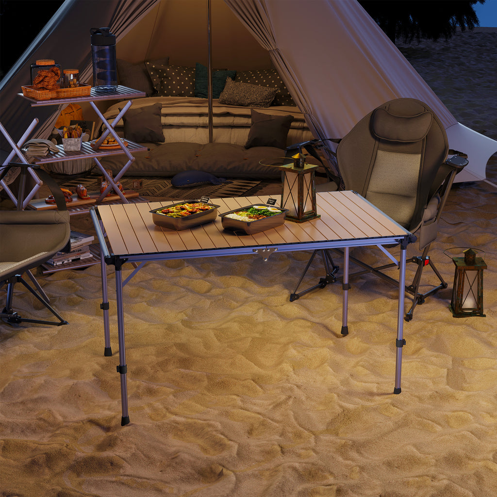 Folding Camping Table — Adjustable Height Aluminum Table — product image 2
