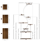 S-shaped plant stand dimension diagram showing 61.6-inch height, 24.4-inch width, and shelf sizes