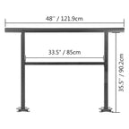 VEVOR Handrail Outdoor Stairs 47.6 X 35.2 Inch Outdoor Handrail Outdoor Stair Railing Adjustable From 0 To 30 Degrees Handrail For Stairs Outdoor Aluminum Black Stair Railing Fit 3-4 Steps — product image 1