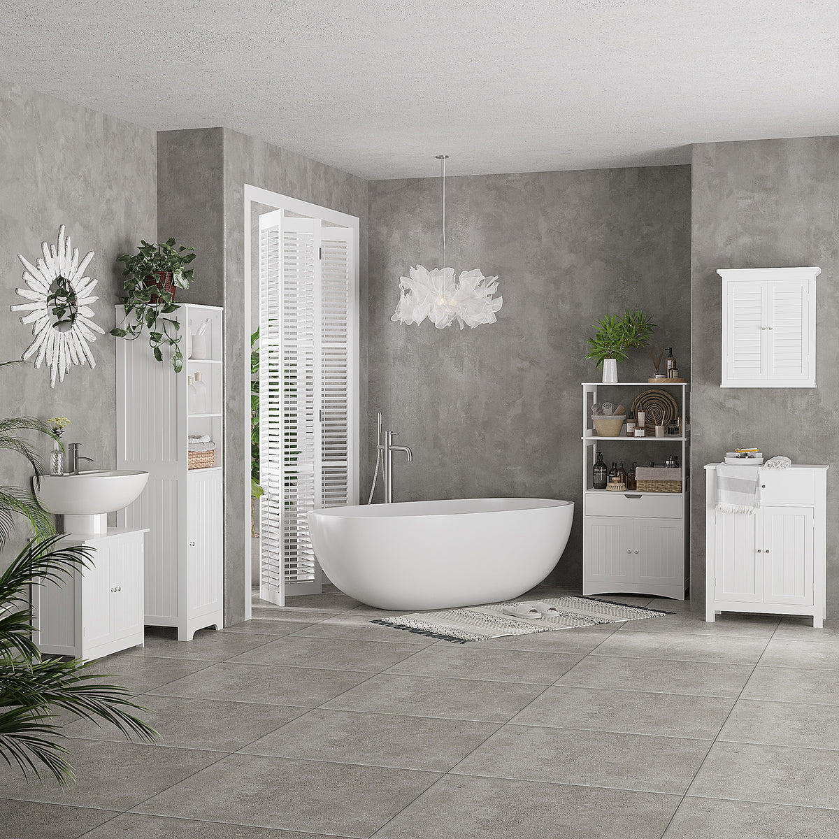 24" Under Sink Storage Cabinet with 2 Doors and Shelves — product image 3