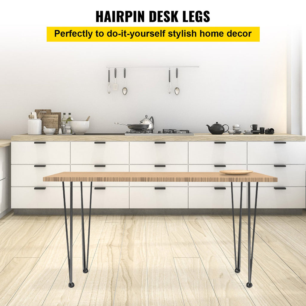 Hairpin Table Legs 28" Black Set of 4 Desk Legs 880lbs Load Capacity (Each 220lbs) Hairpin — image 4