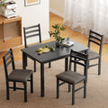 5-Piece Small Kitchen Table Set for 4 — Farmhouse Dining Table Set with Upholstered Chairs — product image 1