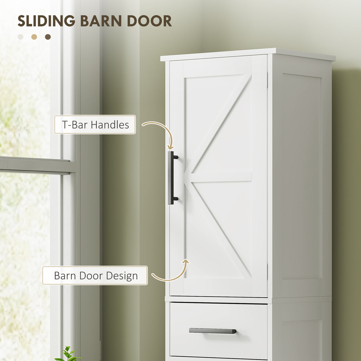 Farmhouse Linen Closet with Drawer — product image 3
