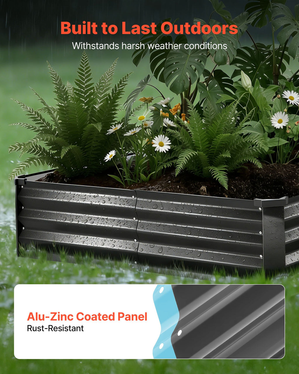 2 Pack Galvanized Raised Garden Beds — 8 X 4 X 1 Ft — product image 3