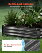2 Pack Galvanized Raised Garden Beds — 8 X 4 X 1 Ft — product image 3
