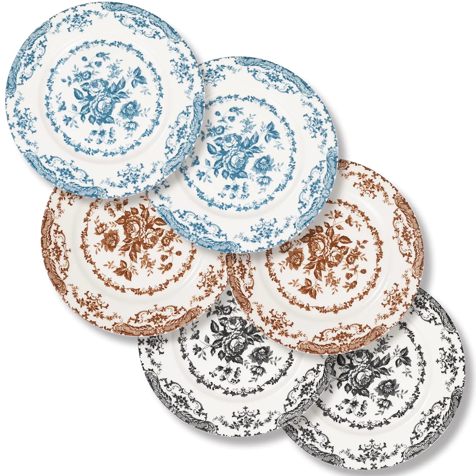 HomeElves 8.5" Ceramic Salad Plate Set of 6