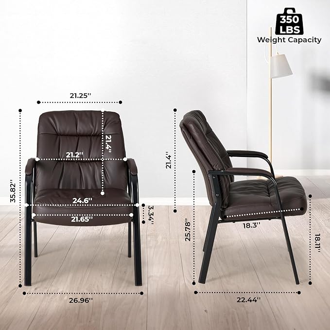 Wear-resistant PU Leather, Comfortable Long-sitting Office Chair, Thickened Seat And Backrest Chair, Household Guest Chair — product image 3
