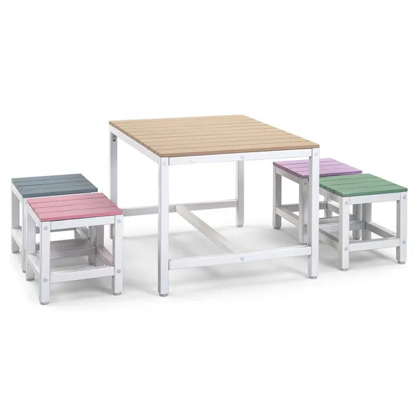 5-Piece Children's's Patio Table and Chair Set - 1 Table & 4 Stools — product image 2