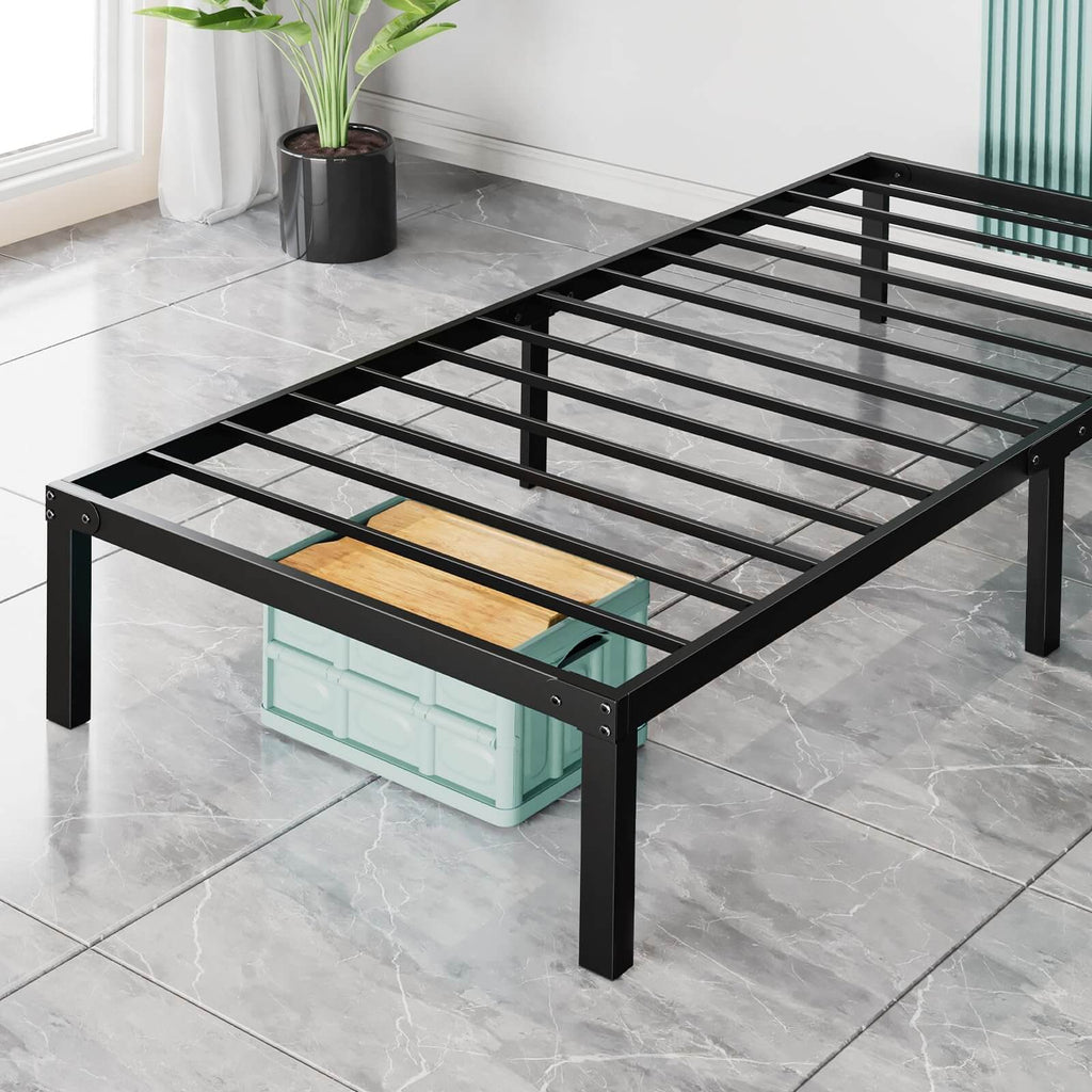 Full-size heavy-duty metal bed frame — view 2