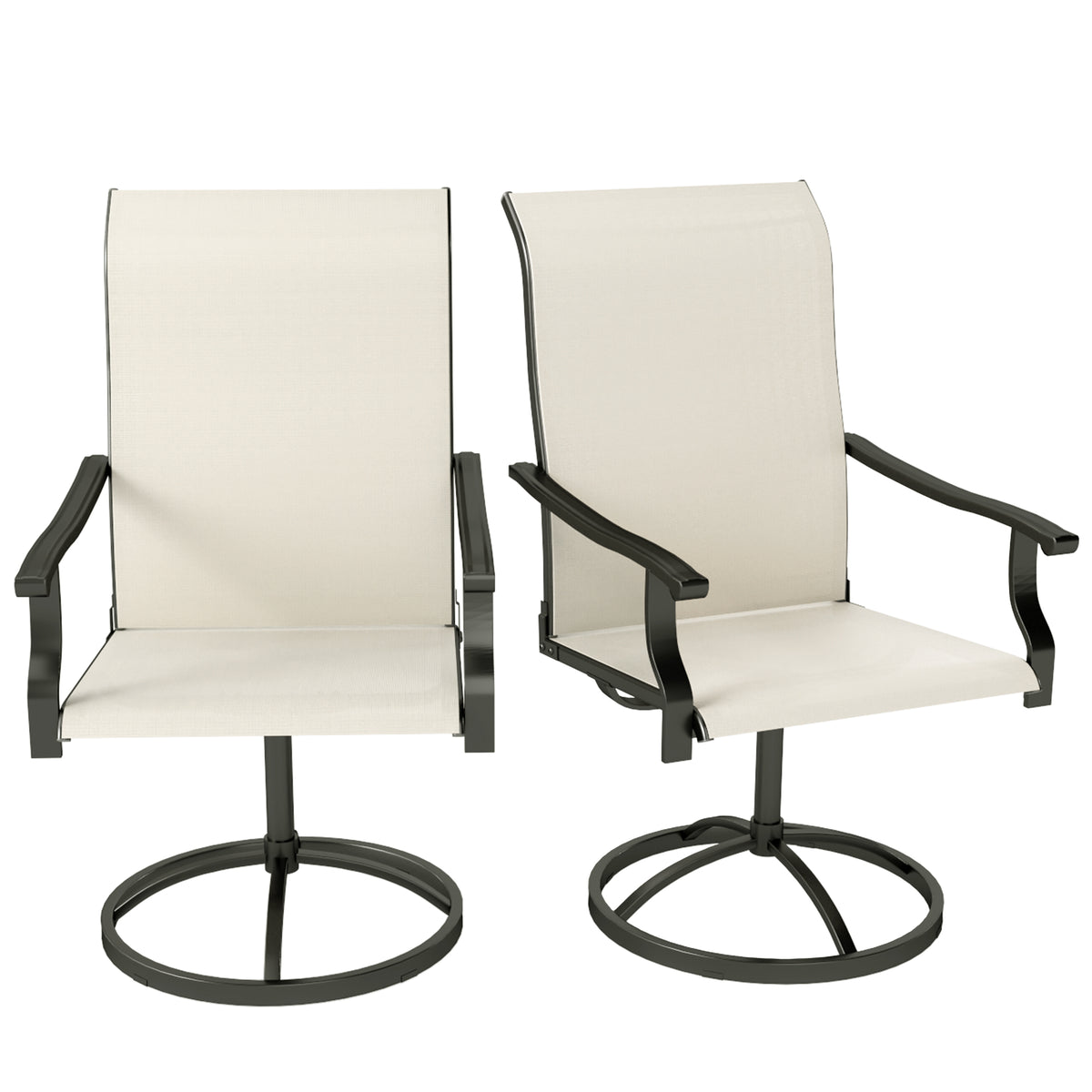 Patio Swivel Chairs Set of 2 — Lawn — product image 1