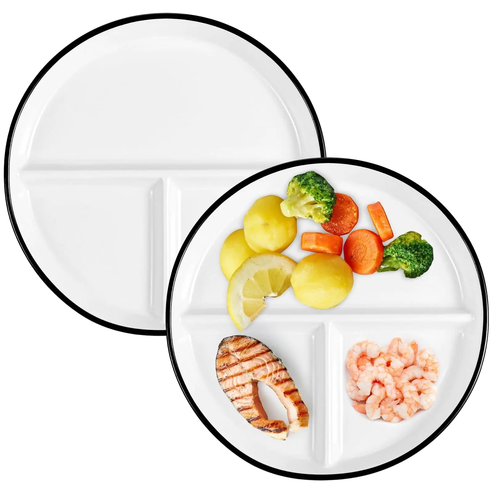 Balanced Meal Ceramic Plates 2-Pack