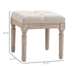 Ottoman Bench Vintage Footrest with Button Tufted Seat — product image 2