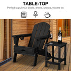 Single Layer Square Hdpe Side Table Black — product image 2